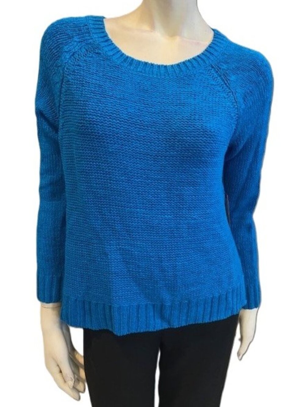 VINCE CAMUTO Royal Blue Solid Knit Crew Neck Long Sleeve Sweater MEDIUM NWT $99